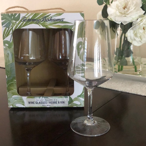 tommy bahama set of 4 glasses
